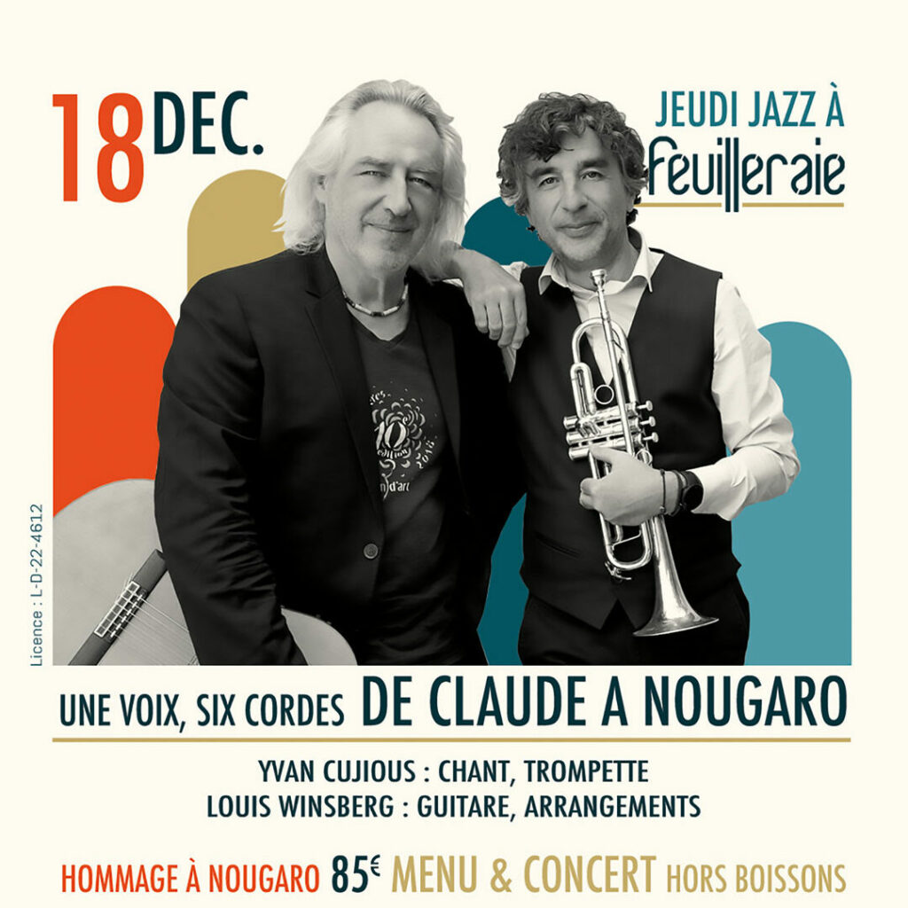 UNE VOIX, SIX CORDES – DE CLAUDE À NOUGARO à la Maison de la Feuilleraie